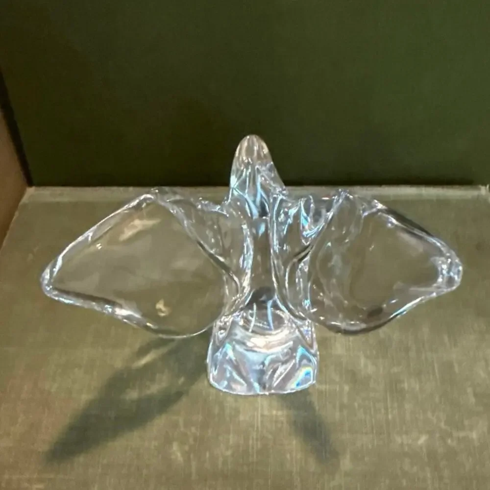 FC 83 France Glass Bird Figurine • Clear Art Glass • 3.25”